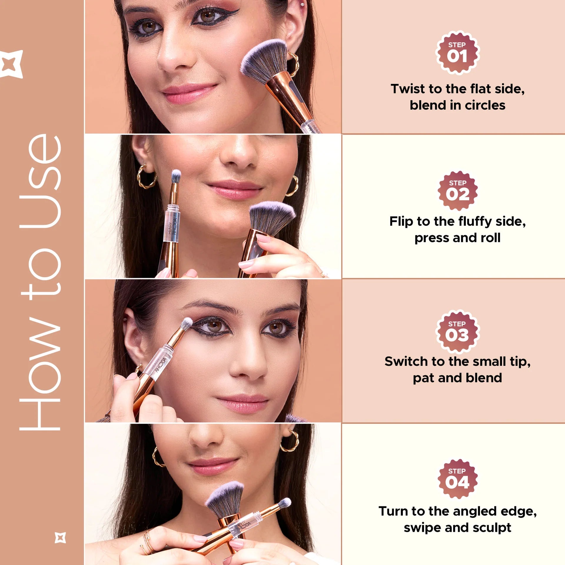 Hillary Rhoda All-Rounder 4 in 1 Brush