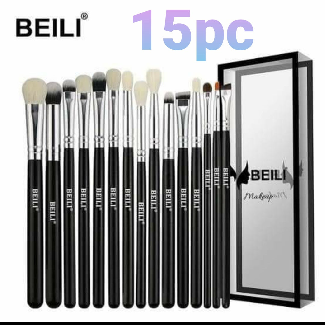 Beili 15 pcs Brush Set – Eye Brushes