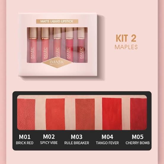 Imagic Matte Liquid Lipstick Kit Set Of 5 – Maples